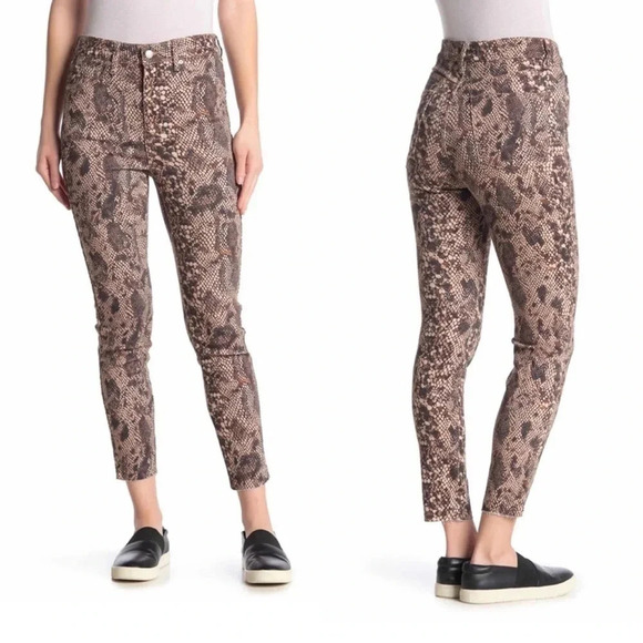 New Free People Raw trim High rise jegging jean two faced snakeskin OB1026916 - Picture 2 of 14